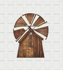 Rustikale Windmühle